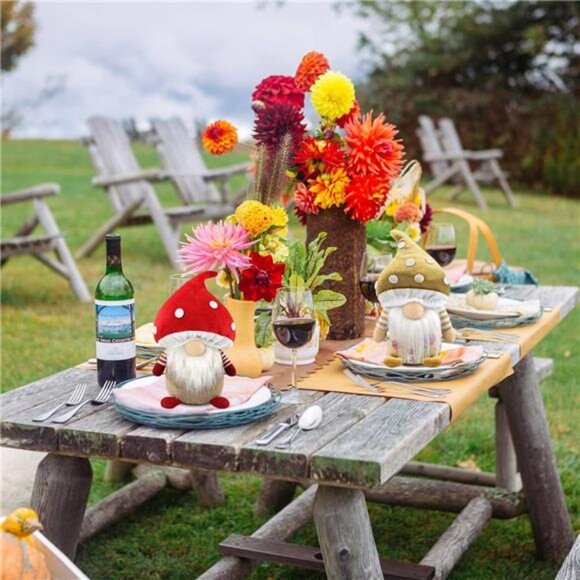 Set of 3 Spring Gnomes Decoration Mushroom Summer Easter Gnome Plush Stuffed - Picture 7 of 8